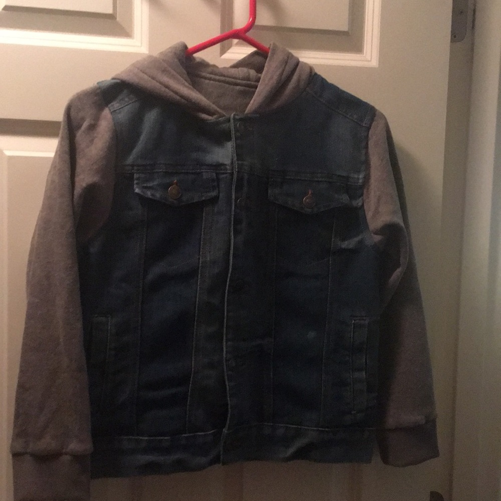 Ring of Fire denim jacket with hood